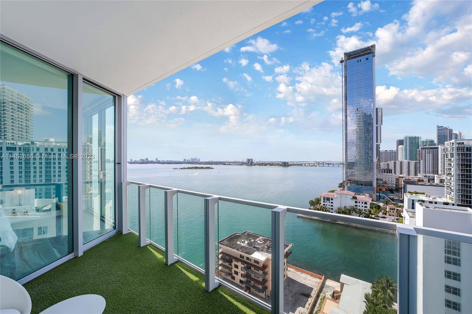 TURNKEY UNIT. Bayfront luxury condominium in Edgewater.