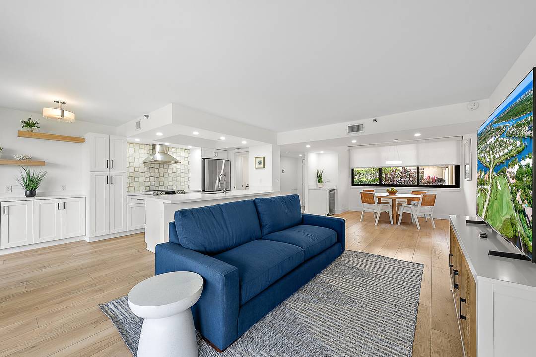 Completely renovated and stylishly furnished with brand new designer pieces with more decor on the way this residence offers stunning water and pool views.