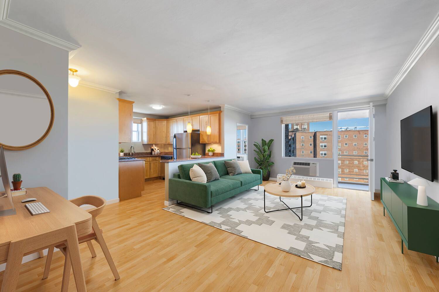 ALL OPEN HOUSES ARE BY APPOINTMENT Panoramic Hudson River views await the lucky buyer of this corner unit.