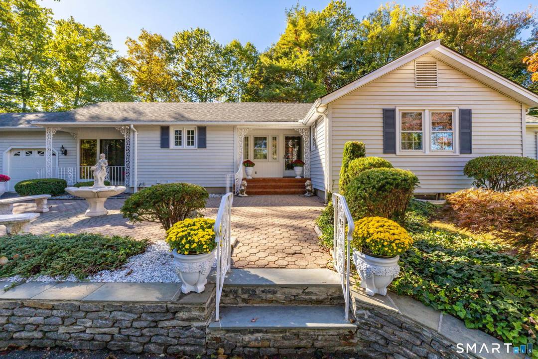 Set on a rare, level 1. 03 acre lot in a peaceful rear setting, this often admired sprawling Ranch offers exceptional curb appeal ease of true 1 level living.