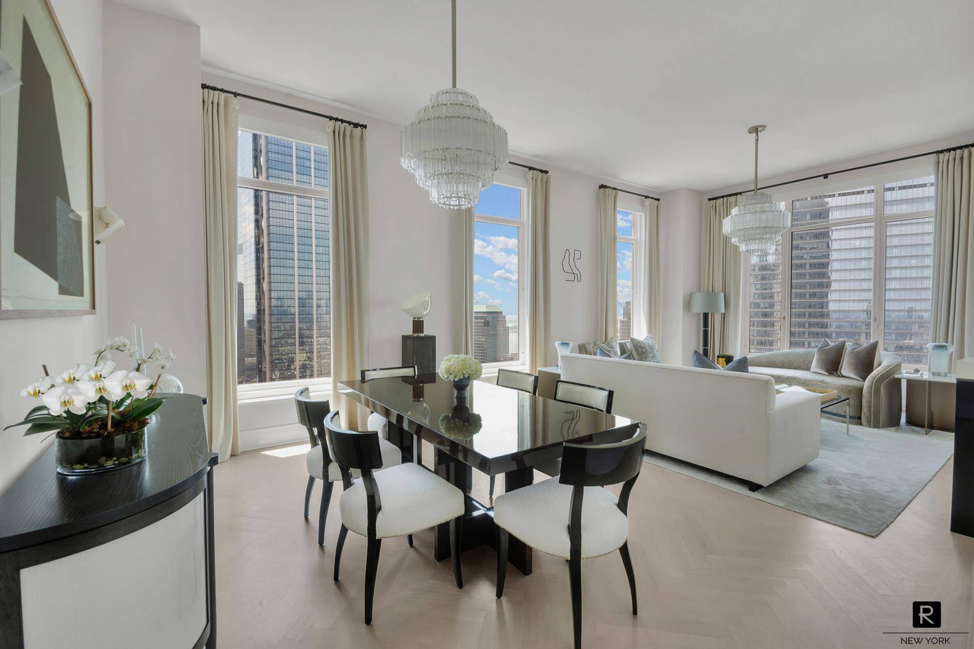 Welcome to Unit 57D at 30 Park Place, where sophisticated luxury and exceptional design converge in the heart of Tribeca.