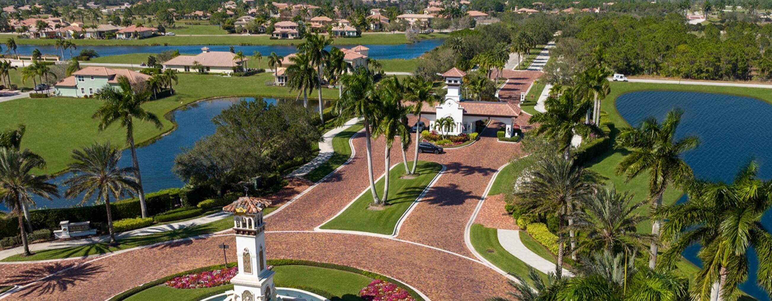 Located behind the secure manned gates of Tesoro, this pond front build site is the ideal location to build your new home.