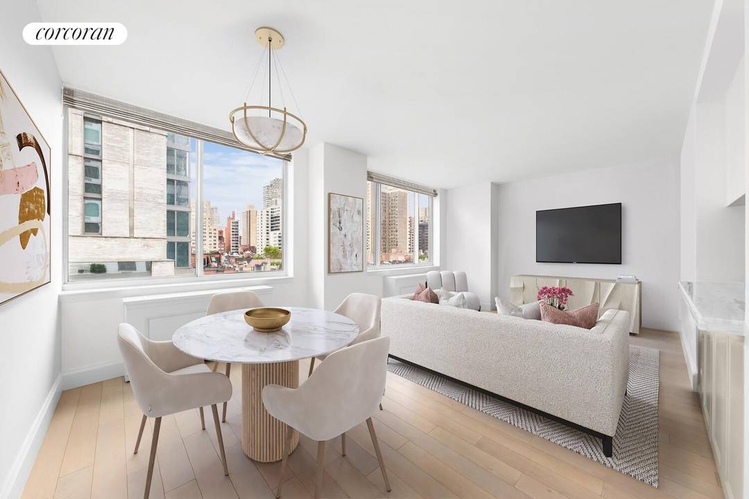 Residence 9B is a thoughtfully designed one bedroom home situated on the ninth floor of a full service condominium on the Upper East Side, offering a seamless blend of modern ...