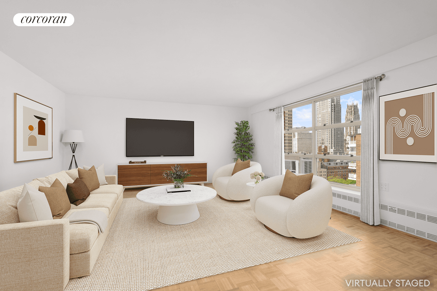 BREATHTAKING NYC VIEWS NOW AVAILABLE IN THIS TWO BEDROOM w PRIVATE TERRACE.