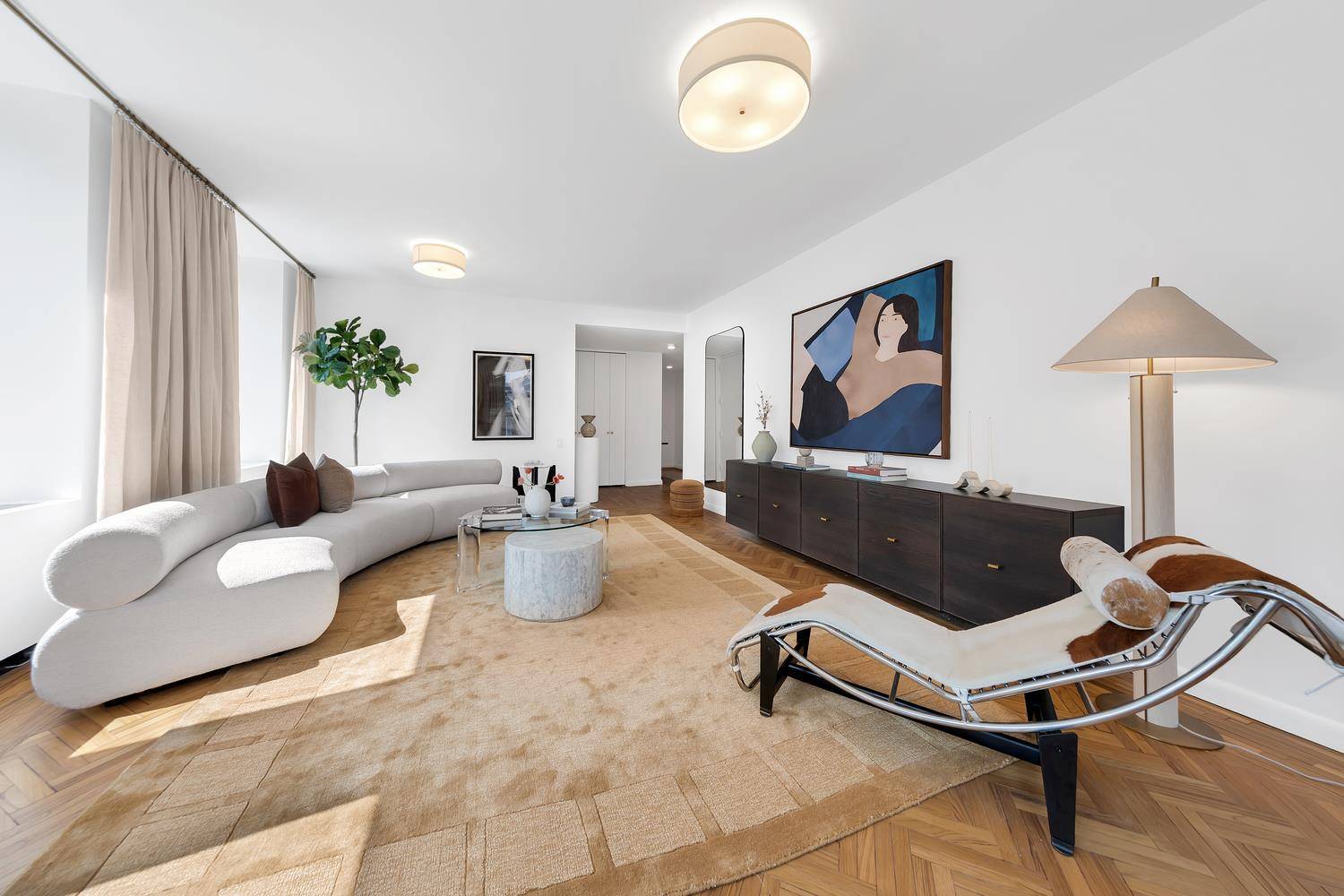Spacious Corner One Bedroom at White Glove Condo Next to MoMA Located in a premier white glove condominium adjacent to the Museum of Modern Art, this oversized one bedroom residence ...