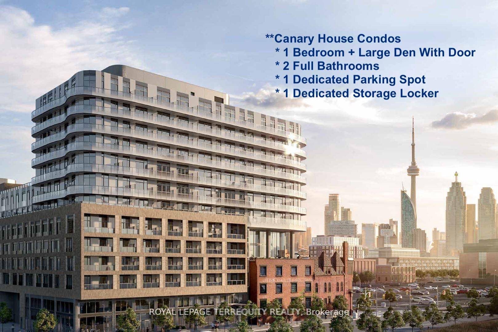 Available Nov 15th 2025, this like new 1 bedroom plus large den condo Including Parking in the Canary District offers modern urban living with a Juliet balcony and 9 ft ...