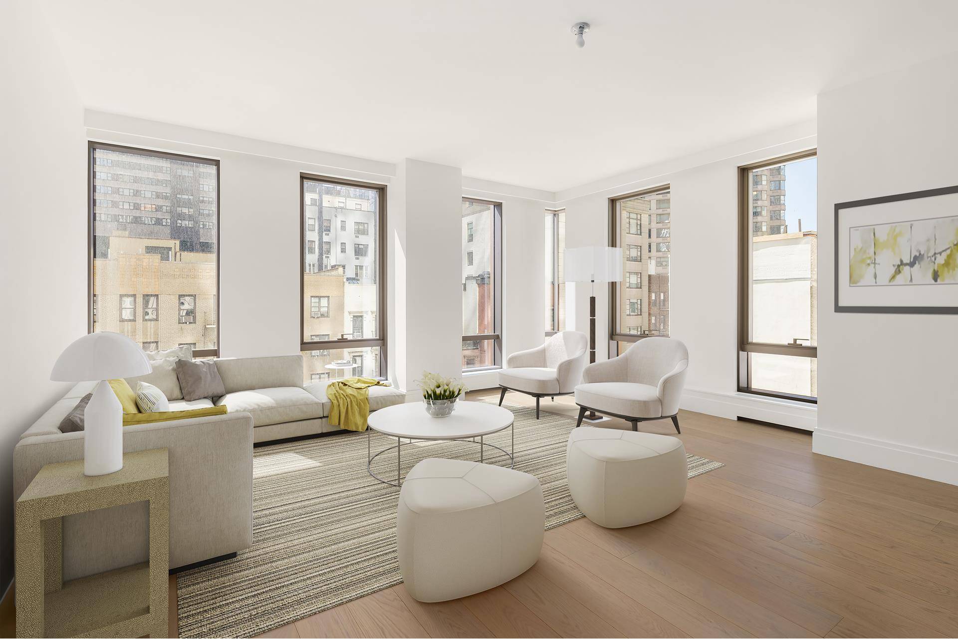 Welcome to Residence 5E at 50 West 66th Street, an extraordinary corner residence in one of the Upper West Side's most prestigious new developments.