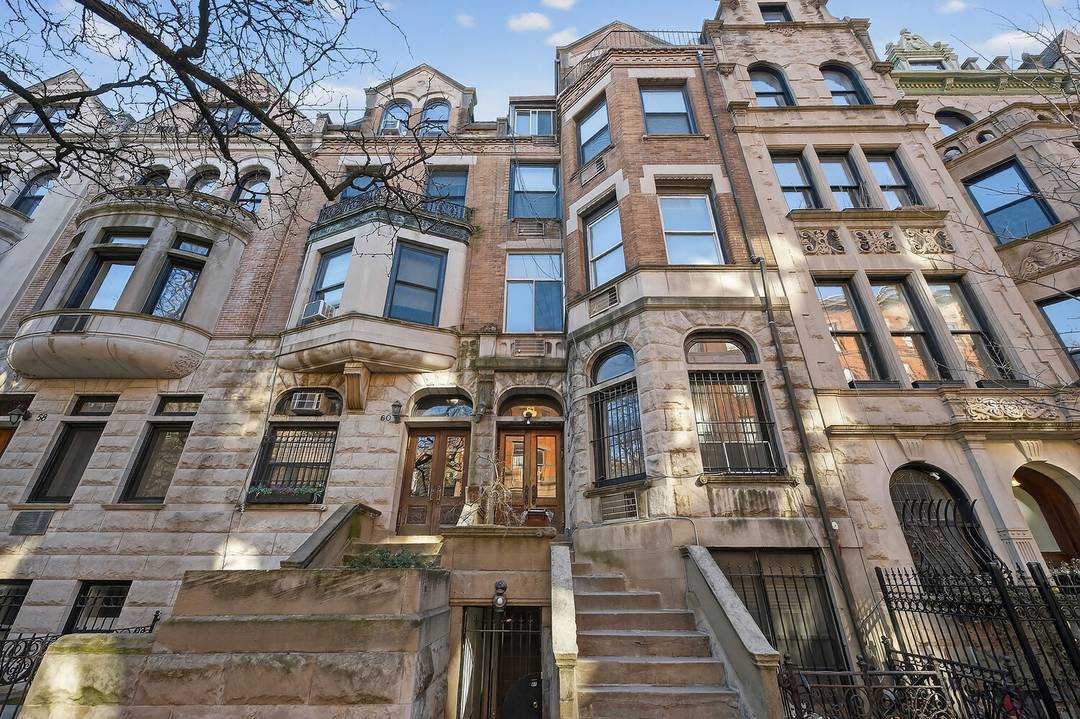 Charming newly renovated brownstone one bedroom on Central Park block and high parlor floor with tree street views.