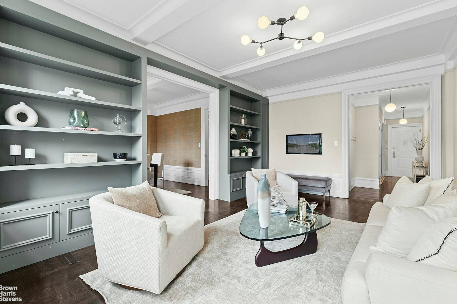This beautifully proportioned and updated 6 room, 3 bathroom, 2 bathroom home offers the perfect blend of timeless pre war elegance and modern functionality.