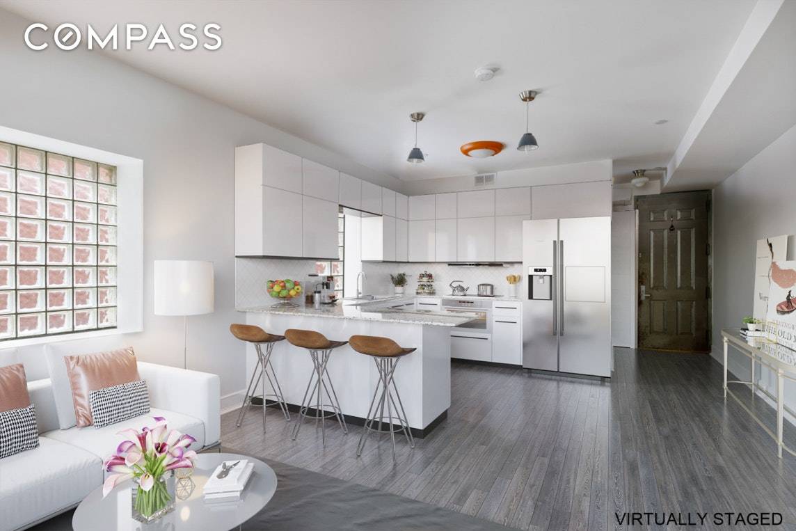 This sunny studio apartment is well designed with functionality and living space in mind.