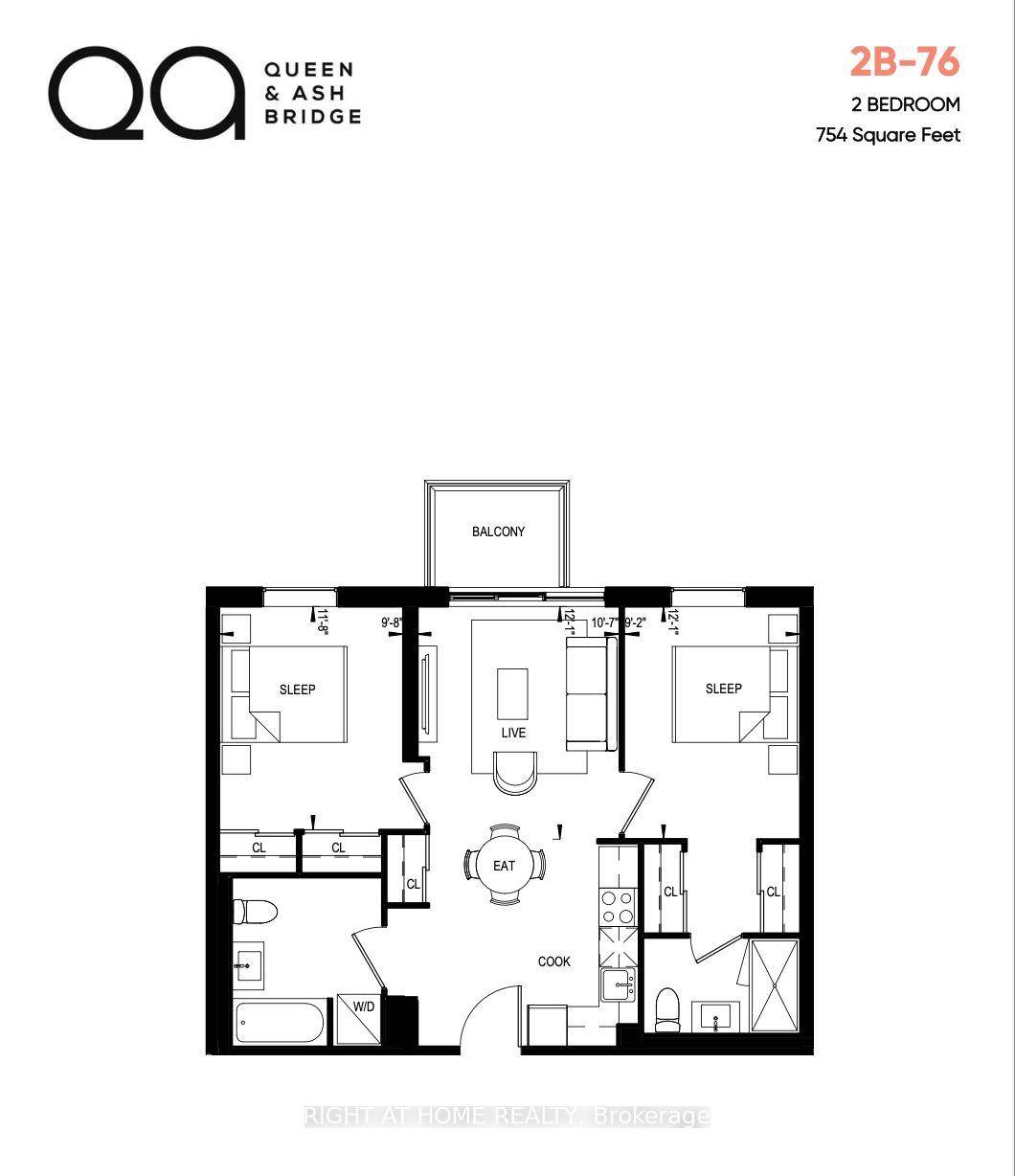 Be the first to live in this luxurious 2 bed with windows and closets, 2 bath suite at the brand new Queen amp ; Ashbridge QA Condos, locker and parking.