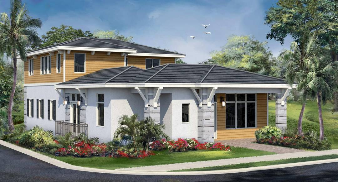 New Construction Courtyard Home with Main Level Owner's Suite Stuart Florida Waterfront LivingDiscover sophisticated living in this stunning new construction courtyard style home featuring the convenience of a first floor ...