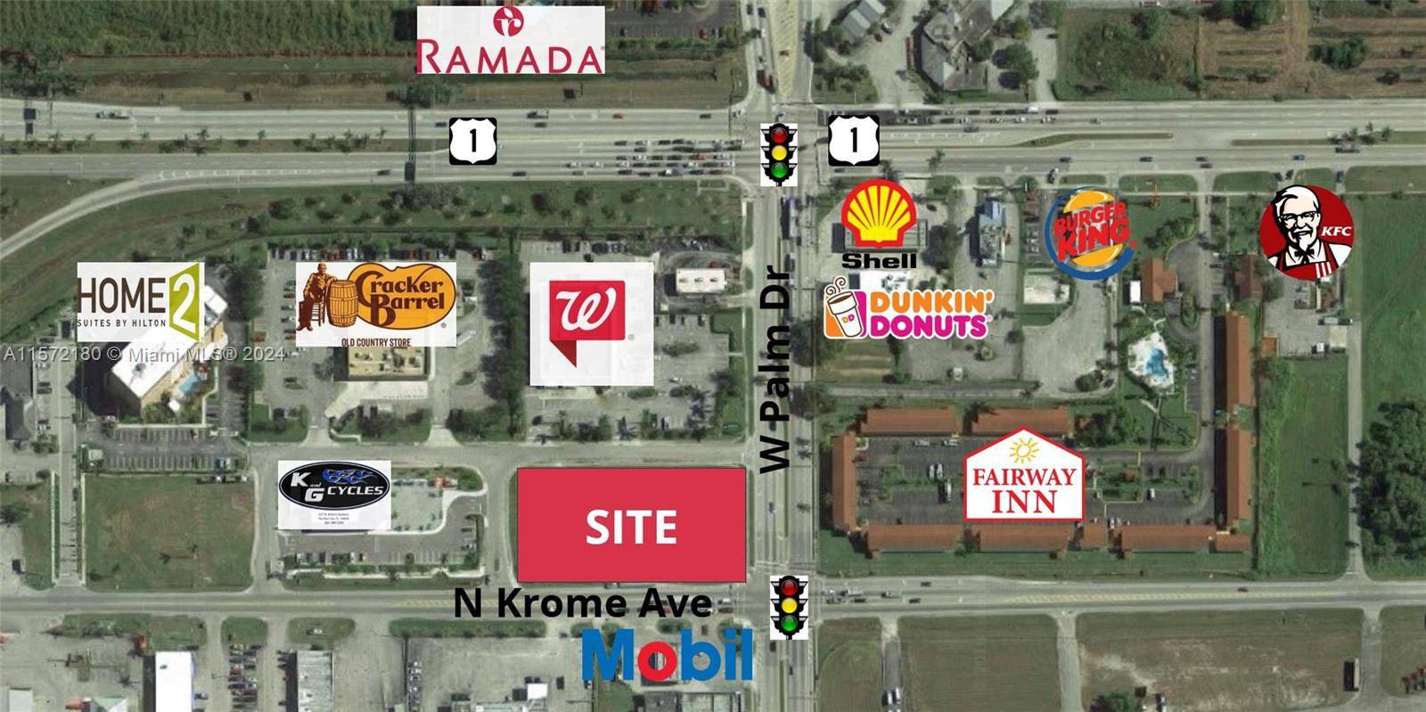 Corner lot on very busy intersection, ideal for Retail, Restaurant or Bank.