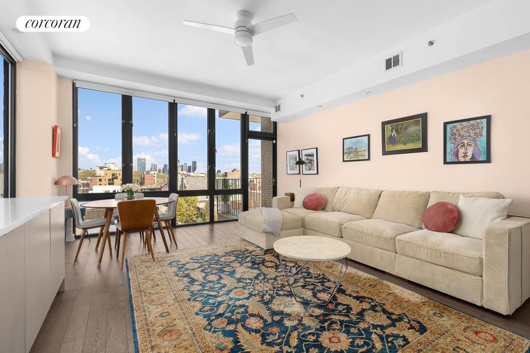 Welcome home to apartment 6 at 214 Richardson, a two bedroom, two bathroom home with two private outdoor spaces and endless views of the Manhattan amp ; Brooklyn skyline !