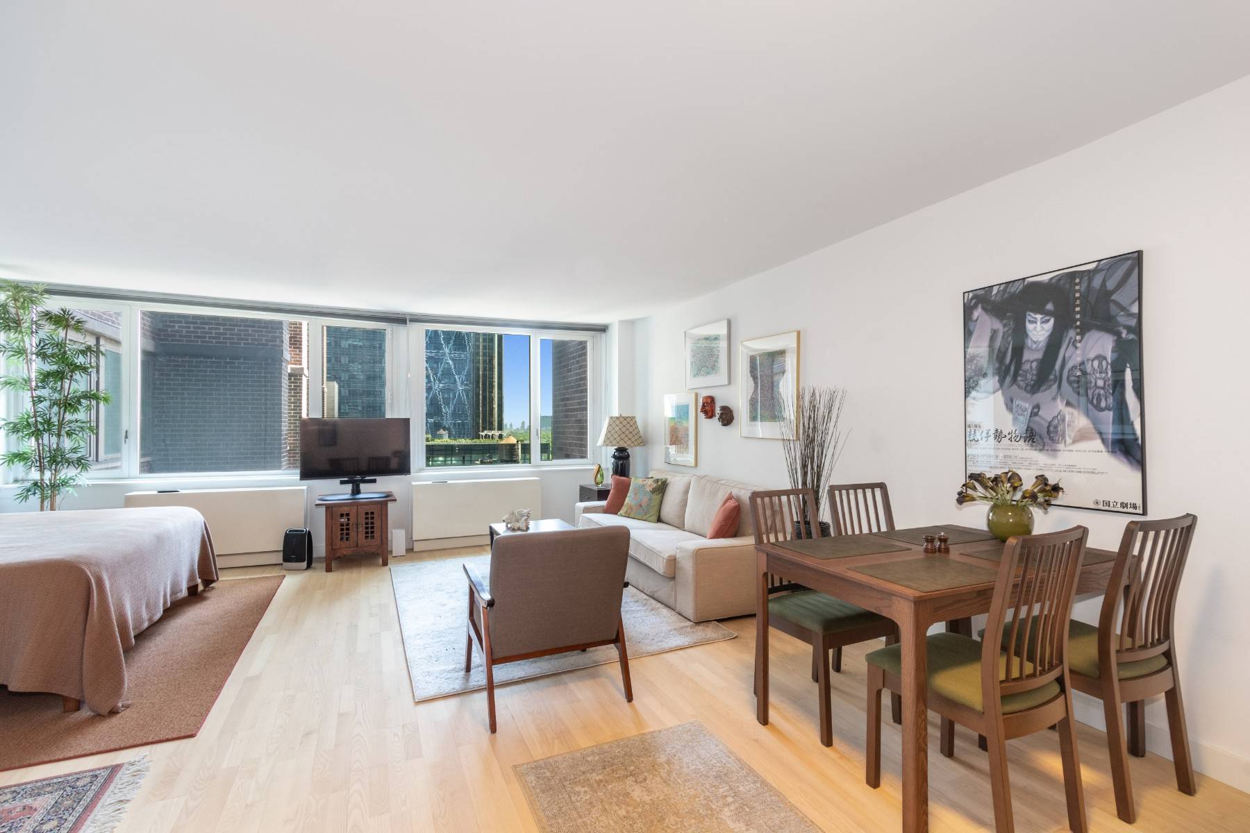 CENTRAL PARK VIEW ! Impeccably designed alcove studio situated on the 29th floor of the prestigious Sheffield Condominium with a beautiful direct view of Central Park !