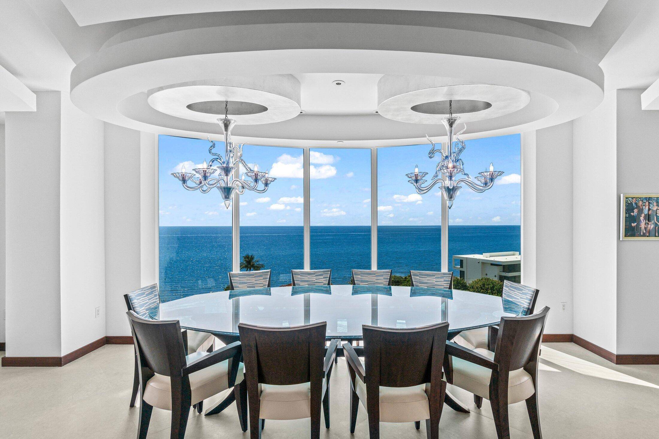 Experience luxury coastal living in this rarely available custom Savona contemporary beauty, offering unobstructed ocean and Intracoastal views from the coveted South tower.