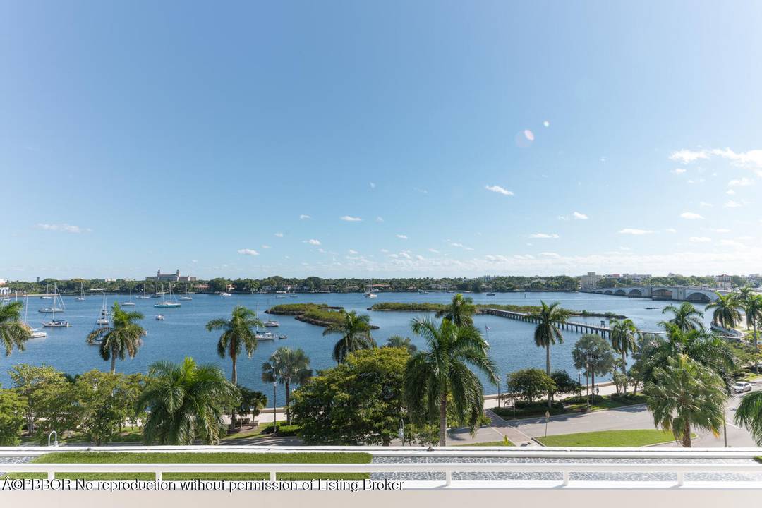 This beautifully renovated corner unit with North, East and West exposures boats gorgeous views of the Intracoastal, Island of Palm Beach and Ocean.