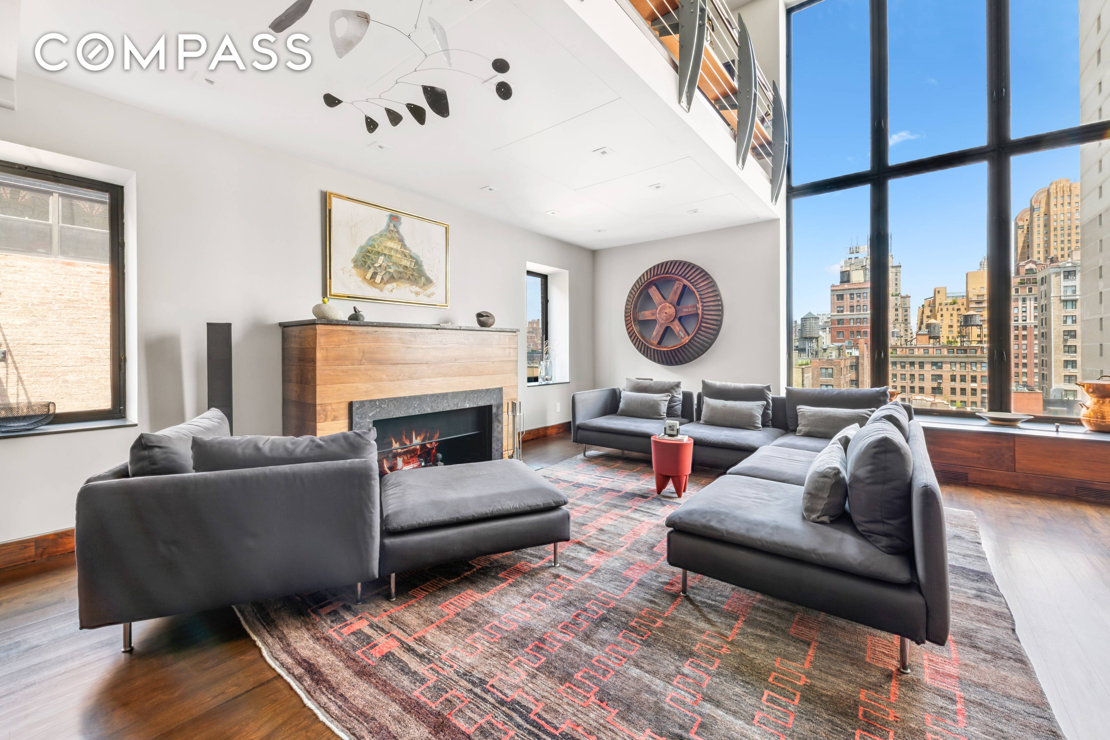 This dramatic contemporary design atelier at the Hotel des Artistes has it all.