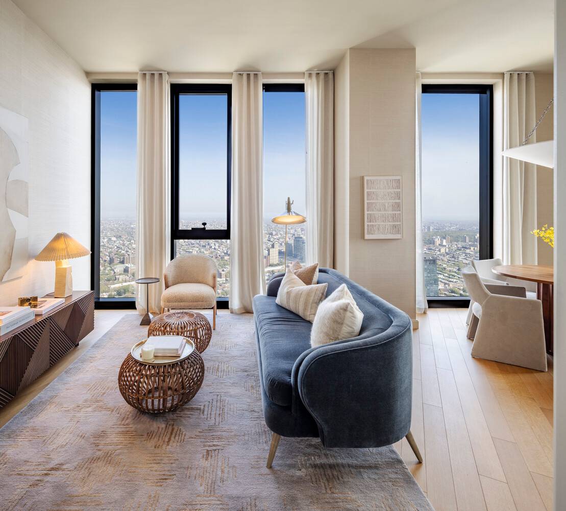 Immediate occupancy. Designed by award winning SHoP Architects, residence 68E is a generously proportioned 828 SF south facing one bedroom, one bathroom home with ceiling heights up to 11 feet.