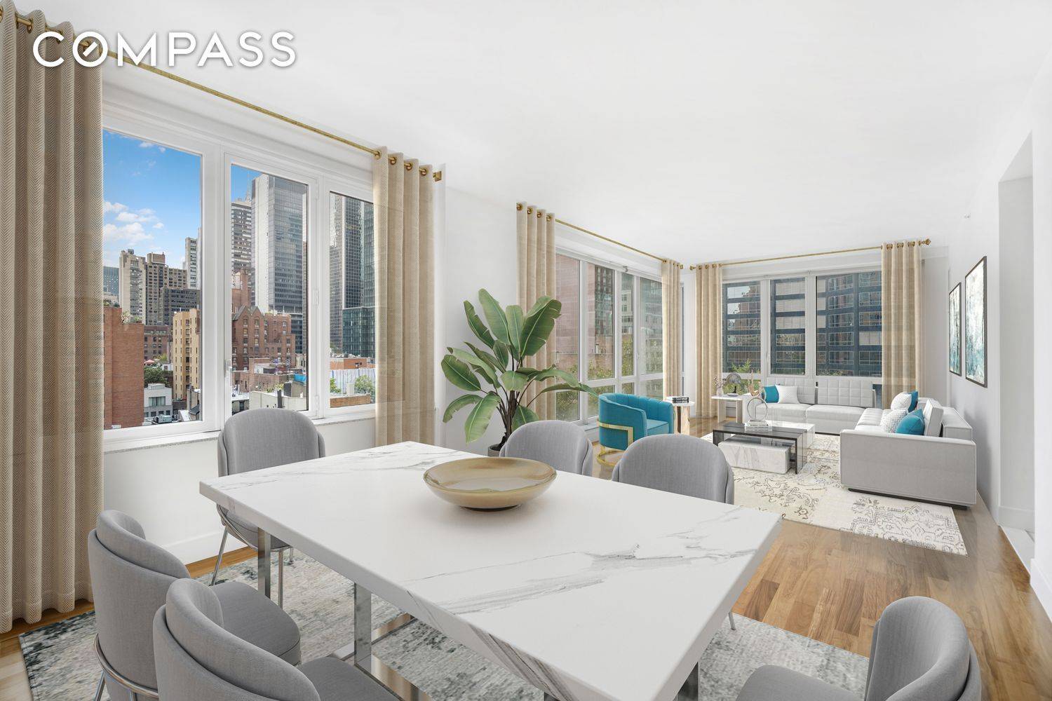 Entering into the luxurious sunlight of this south facing two bedroom, 2 1 2 bath apartment in the Veneto luxury condominium.