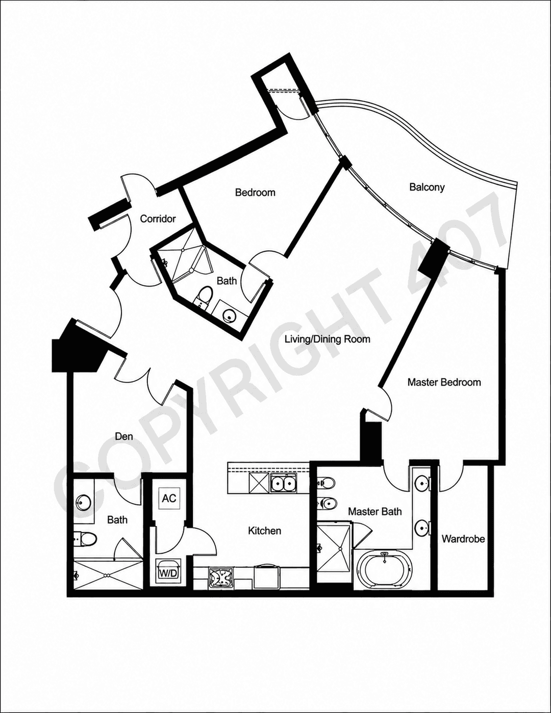 PH at Trump Tower III, Sunny Isles Beach, 2 bedrooms den 3 en suite bathrooms.
