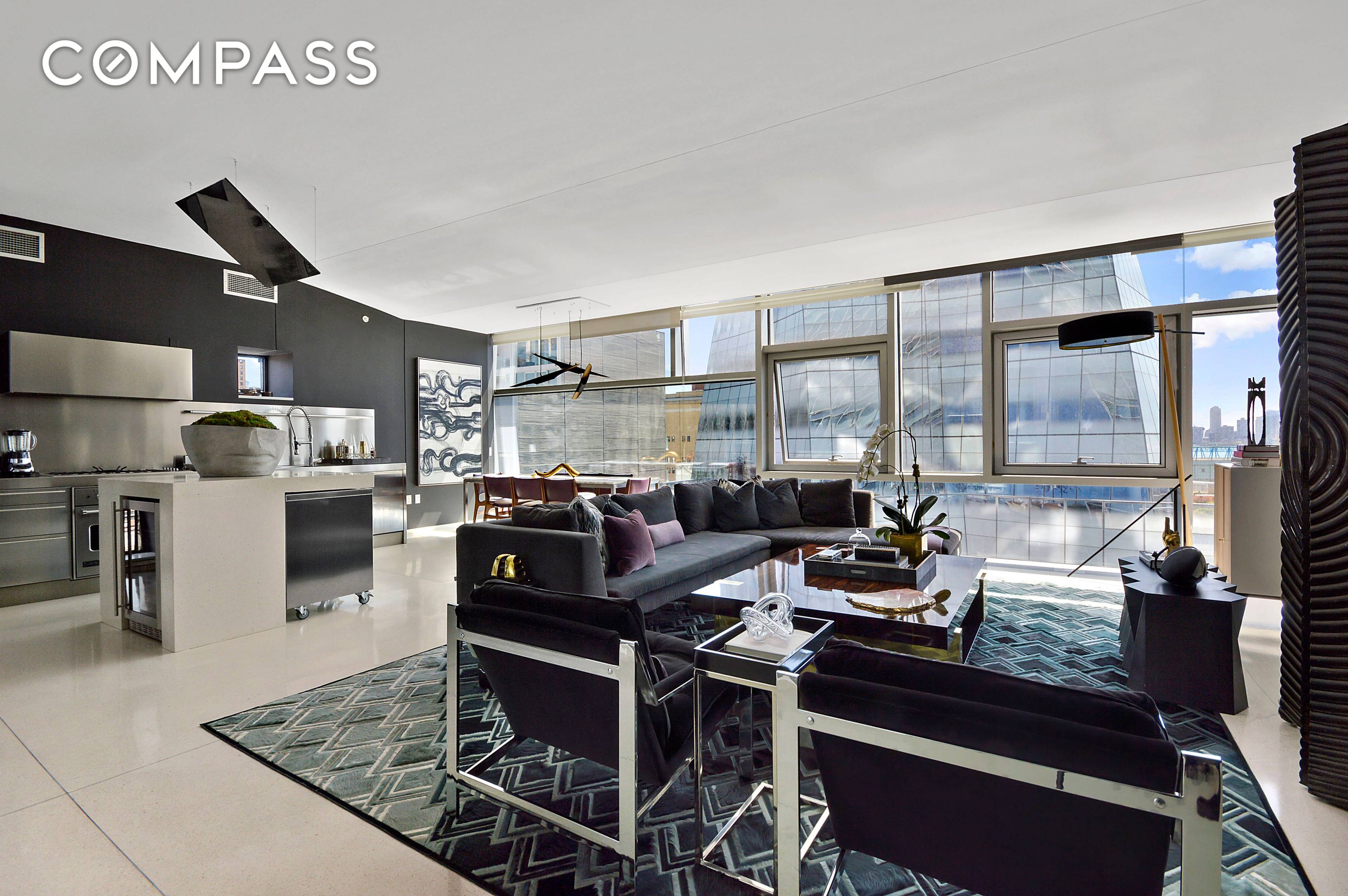 Unrivalled views of the Hudson River waterfront, sunset views and far beyond in Downtown s premier luxury condominium by Pritzker Prize winning architect Jean Nouvel.