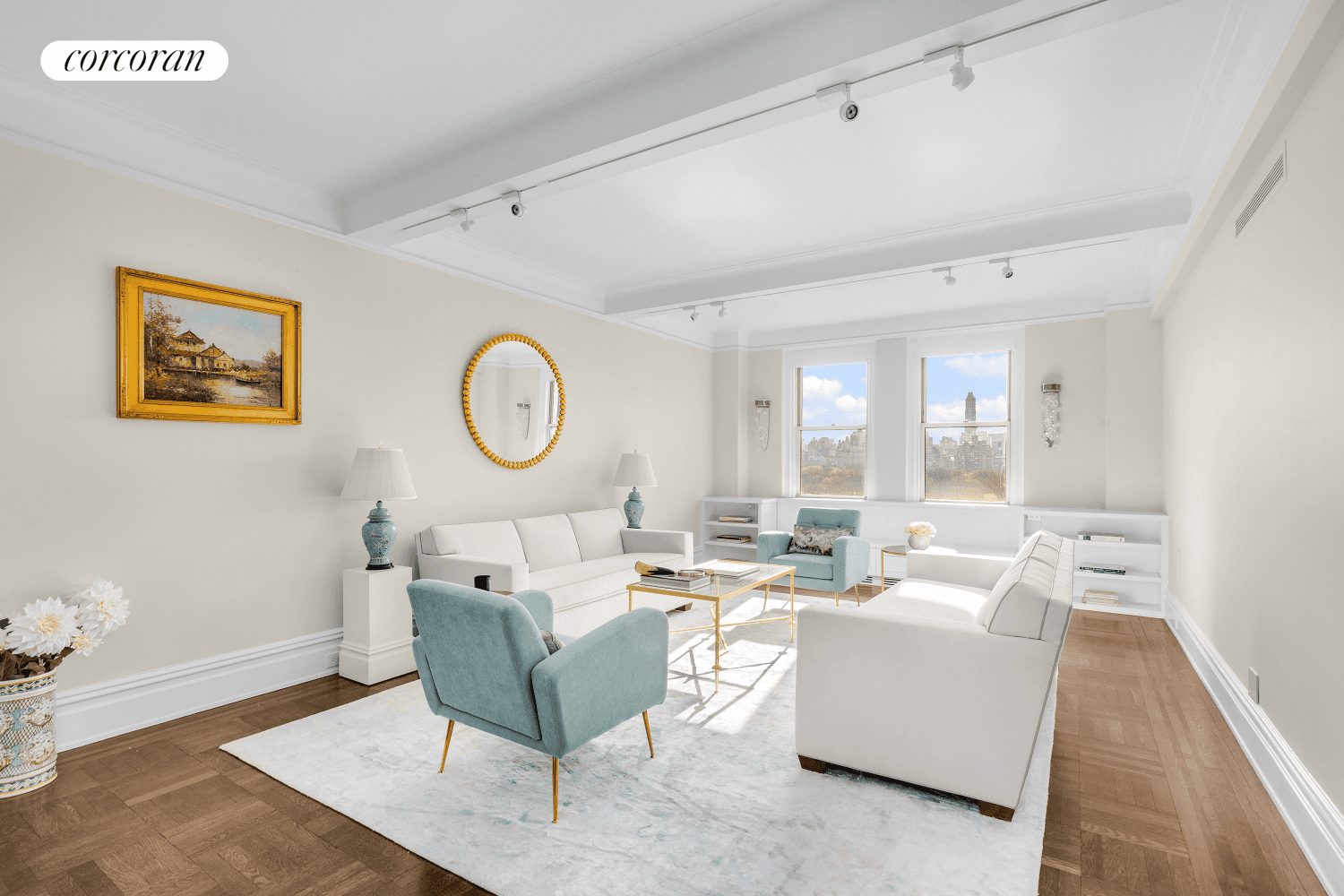 Huge price adjustment ! Come see the newly staged home with breathtaking, sun flooded Central Park and skyline views from this triple mint Classic 6.