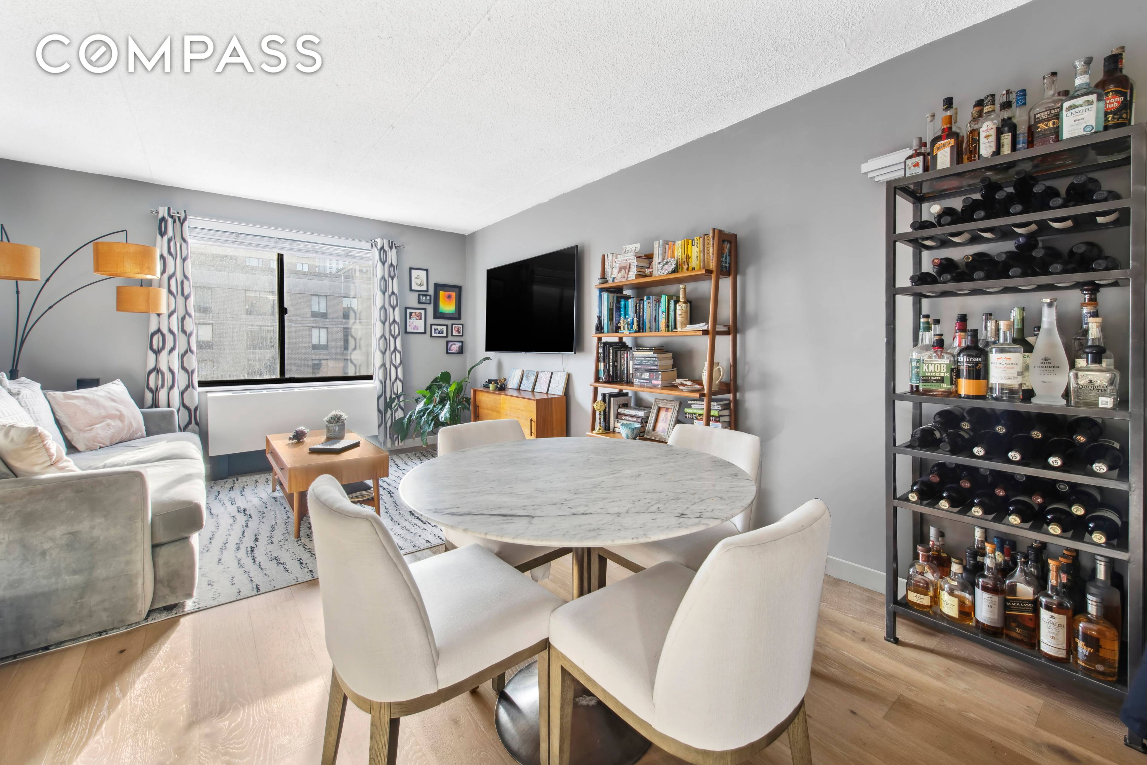 Introducing 300 Rector Place, Apartment 8N, a stunningly renovated one bedroom, one bath residence combining modern elegance and comfort.