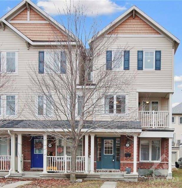 Welcome to this contemporary 3 storey townhome offering 2 bedrooms plus a versatile den, and 2 bathrooms, ideally located in Barrhaven's desirable Heritage Park, just minutes from the highway, Costco, ...