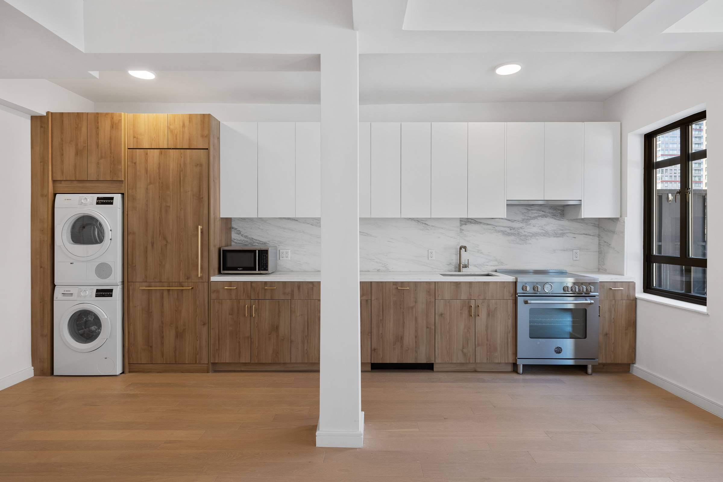 Spacious 2 bedroom, 1 bathroom featuring modern finishes, custom marble features in bathrooms, chef s kitchens with integrated stainless steel appliances, ample closets, wide oak plank flooring and plenty of ...