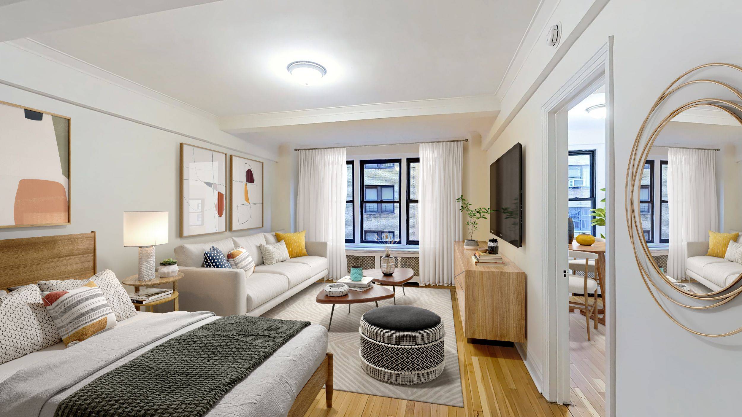 Spacious junior one bedroom apartment in immaculate pre war doorman building.