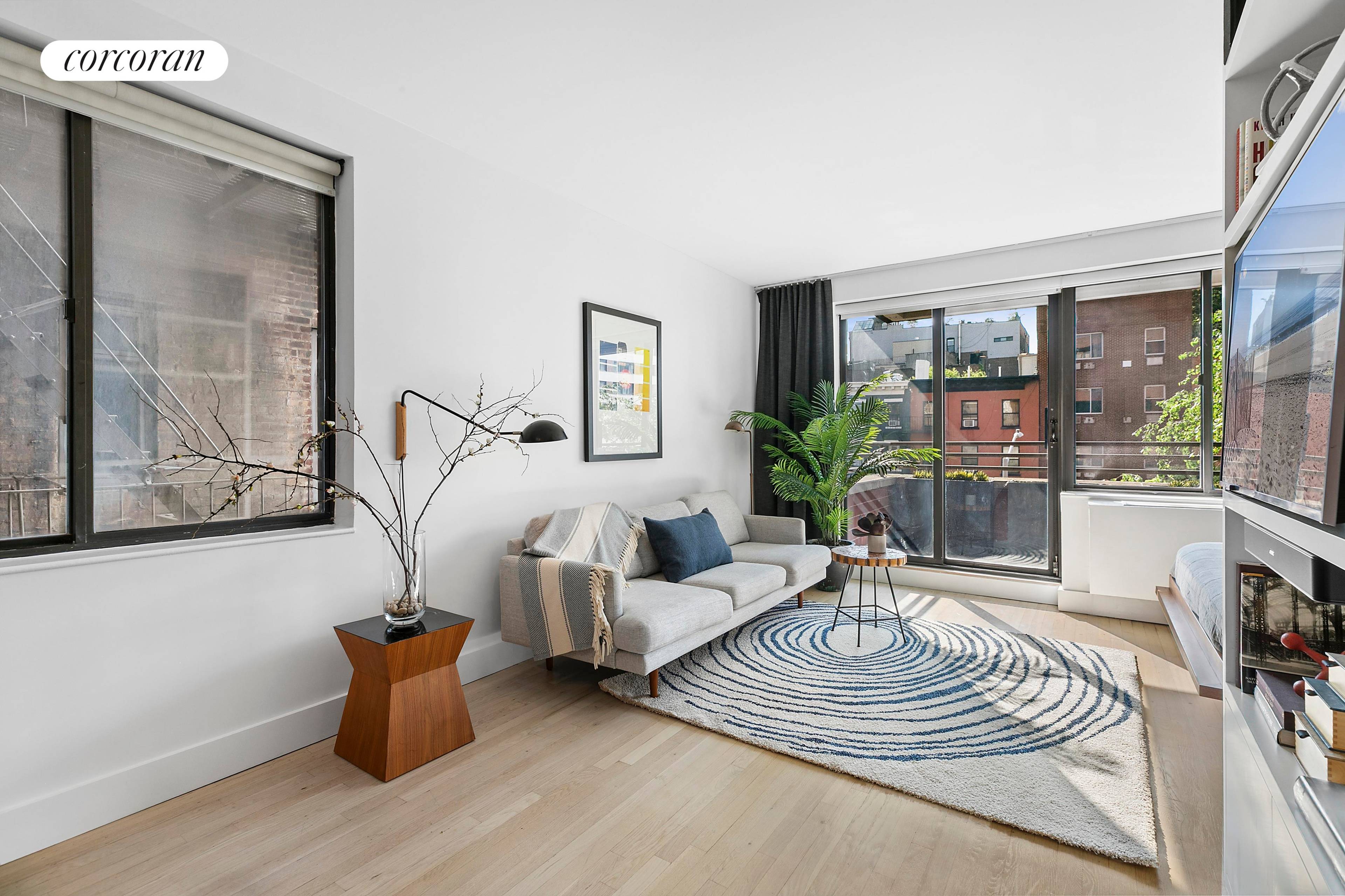 Bright Chelsea Alcove Studio with Private Balcony Welcome to Residence 3A at 181 Seventh Avenue an airy, 488 SqFt combined indoor and outdoor sun filled alcove studio in the heart ...