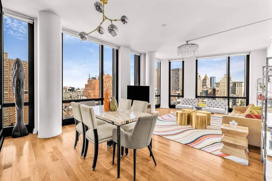 Step into this spectacular, light filled corner 2 bedroom, 3 bathroom condominium and take in open city views from floor to ceiling windows that wrap around the home, with soaring ...