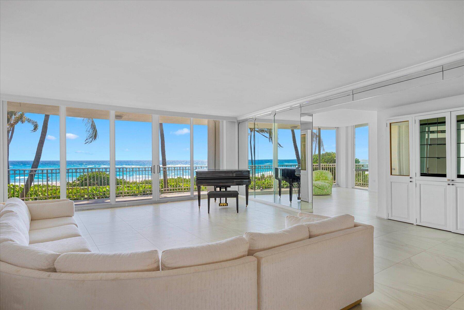 Spacious southeast west facing 3 bedrooms, 3 baths apartment with breathtaking direct Ocean views nestled in the heart of Palm Beach.