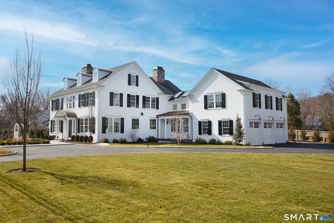 Beautiful Georgian Colonial style home in desired Greens Farms neighborhood design by renowned architect Judith Larson.