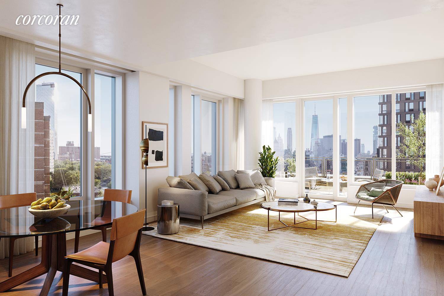 Residence 9B is a spacious 1, 237 SF 2 bedroom, 2.