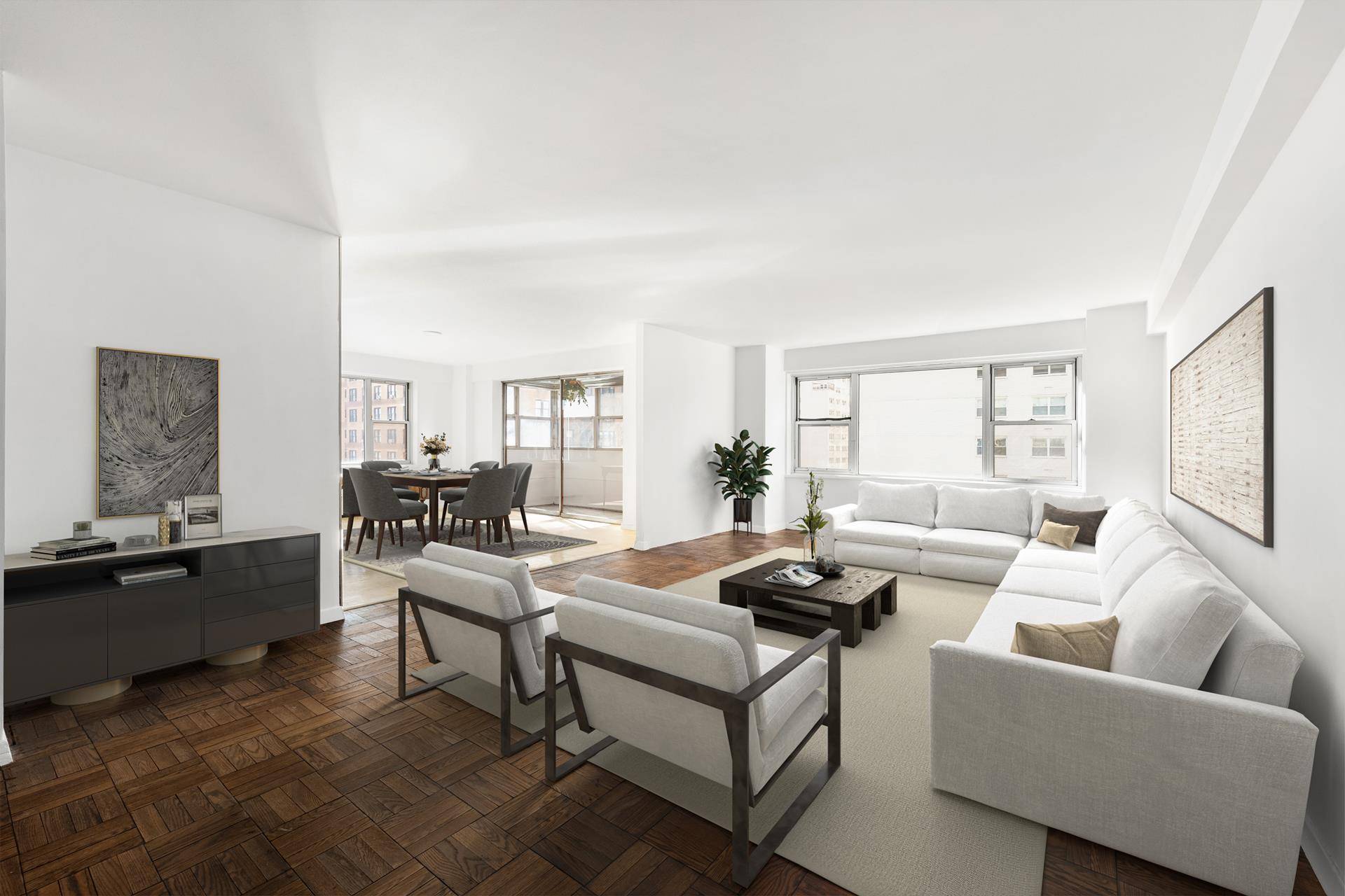 Welcome to this sunny and expansive 2 bedroom 2 bathroom home at the distinctive Imperial House.