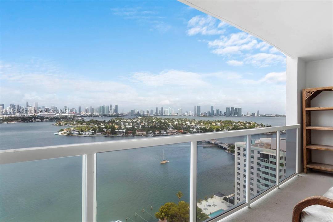 Breathtaking bay and skyline views define this high floor residence at 9 Island Avenue 2304 in Belle Isle.