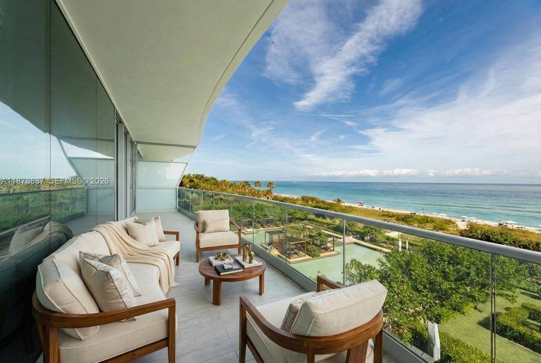 Spectacular beachfront corner residence at Fendi Cha teau, an exclusive boutique building.