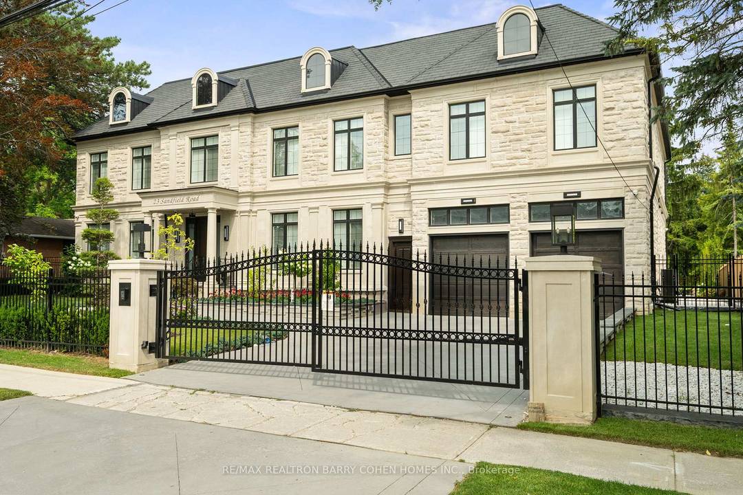 Masterfully Designed Palatial Custom Estate Situated On An Exceptionally Private, Double Gated, Tree Lined Lot With 100' Lush Frontage amp ; A Circular Heated Driveway In The Prestigious amp ; ...
