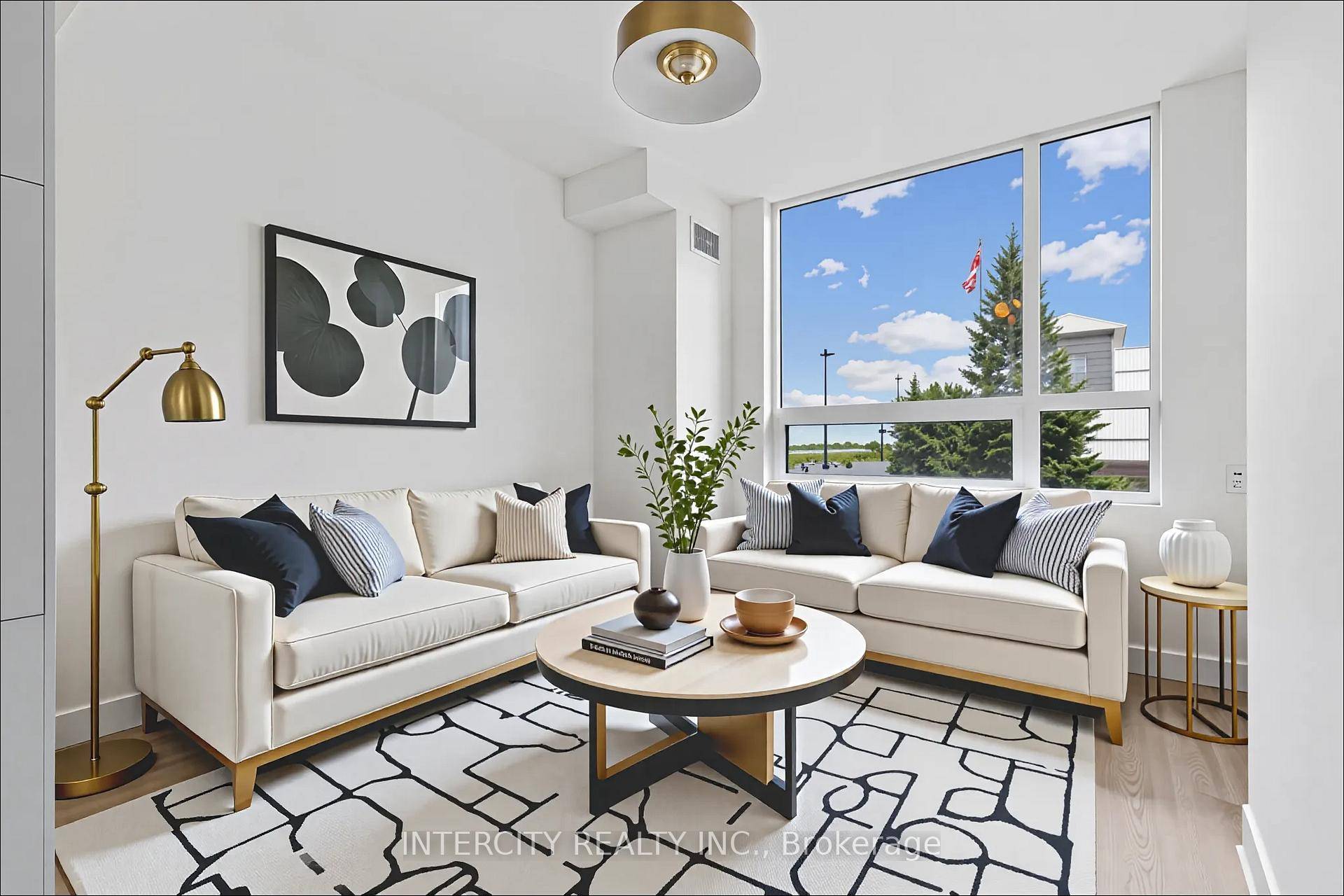 Welcome to Suite 135, an elegant east facing 1 bedroom den, 2 bathroom residence offering 10 foot ceilings and a thoughtfully designed ground floor layout.