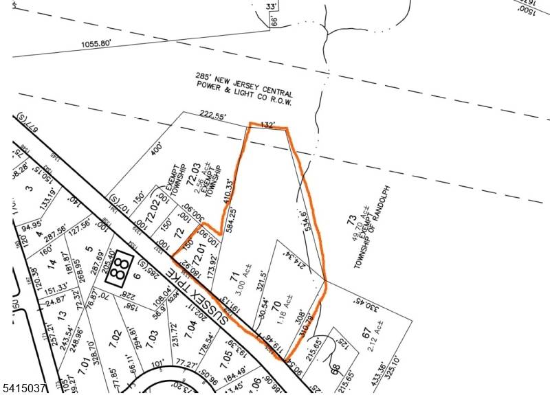 3 Lots on Sussex Tpke in Randolph totaling 4.