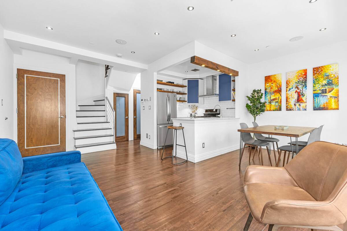 Flexible, functional, and first class living comes to prime Williamsburg with this spacious two bedroom triplex find just up the block from an L G subway entrance.