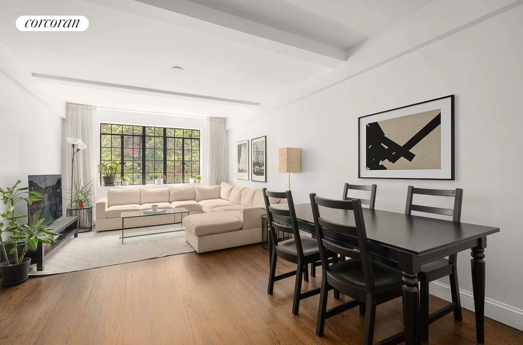 Welcome to Residence 502, a serene and spacious two bedroom, two bathroom home perched on the fifth floor of the iconic Essex House co op.