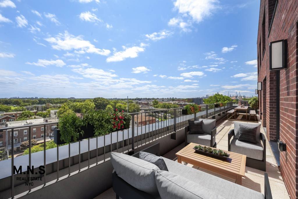 Corner, three bedroom residence with a sprawling terrace 454 sf, boasting Manhattan views and floor to ceiling windows !