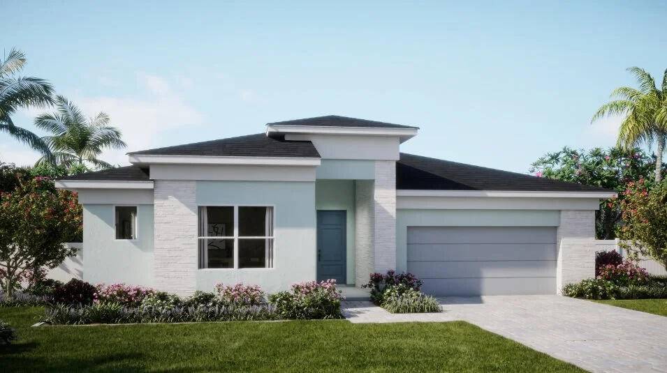 This new single level home boasts a modern and low maintenance design.