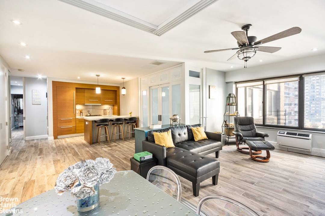 Renovated loft at The Amory on West 42nd Street.