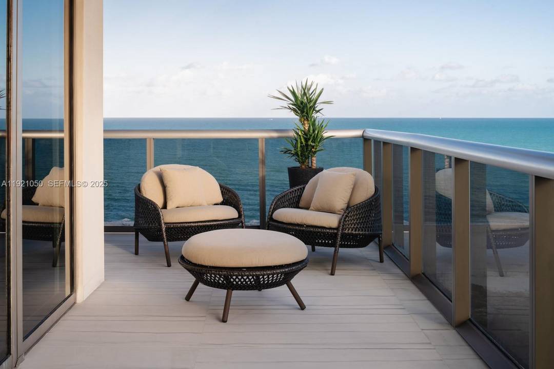 Stunning remodeled southeast corner 3 bedroom residence at MEi Miami Beach, showcasing over 1M in upgrades by designer Janet Patterson.