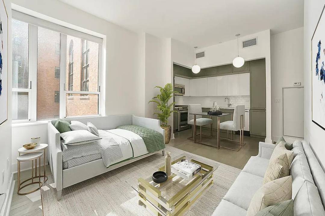ResidenceResidence 324 at Nine52 is a modern studio condominium featuring stained white oak flooring, Town steel hardware, smart home technology, individual climate control, an energy efficient water heat pump system, ...