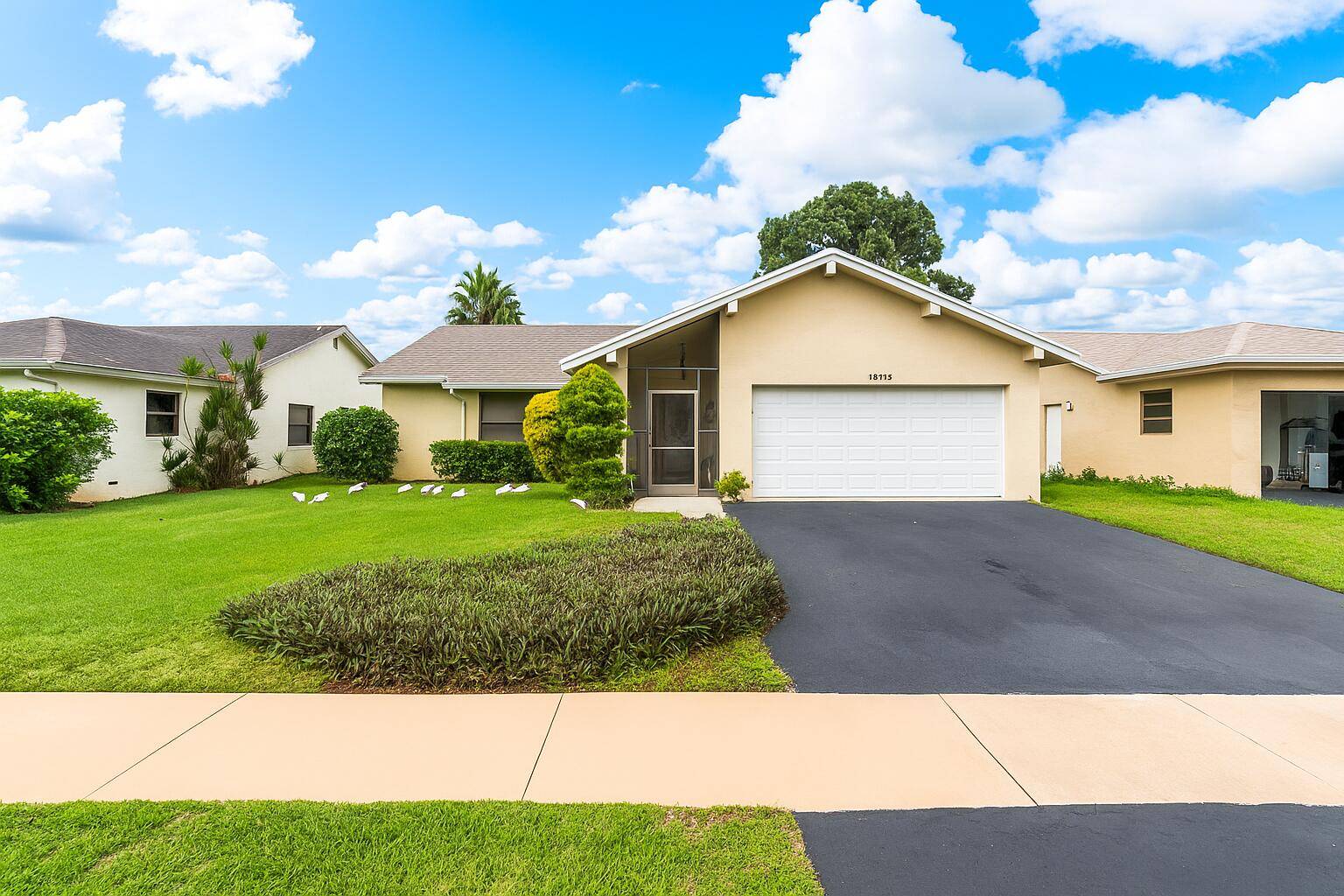 Welcome to this charming well maintained 3 bed, 2 bath, single family home in Greenbriar, Boca Chase 55.
